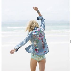 COPY - 🌸SPELL🌸 Lovechild Denim Embroidered Shirt M